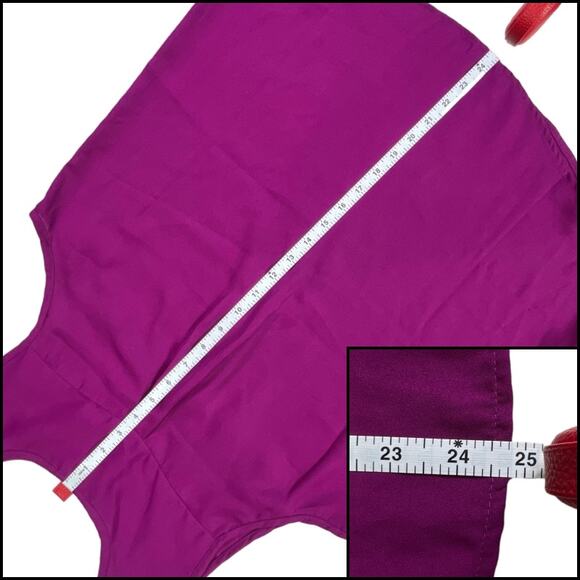 Mileage Partial Zip Up Sleeveless Chiffon Tank Top Bundle Size L Orange Purple - Picture 11 of 15